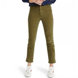 NWOT Madewell Straight Leg Corduroy Pants in Olive Green Size 27